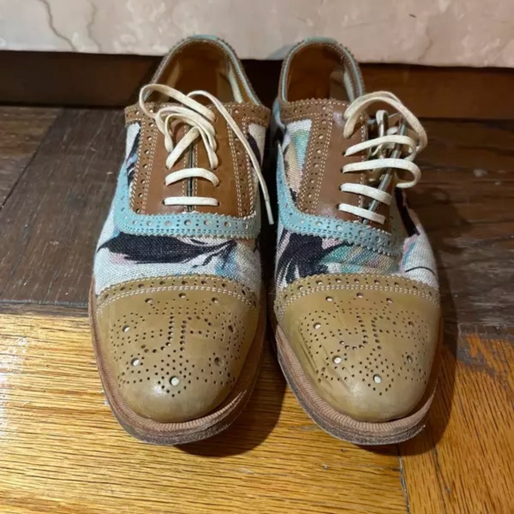 Fluevog gateway brandenburg floral canvas w7.5